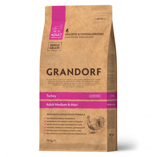 Grandorf Adult Medium&Maxi Turkey Сухой корм для собак средних и крупных пород Индейка
