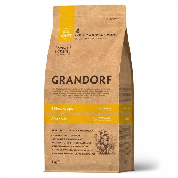 Grandorf Dog Mini 4 Meat Probiotic Сухой корм для собак мини пород 4 мяса с пробиотиками