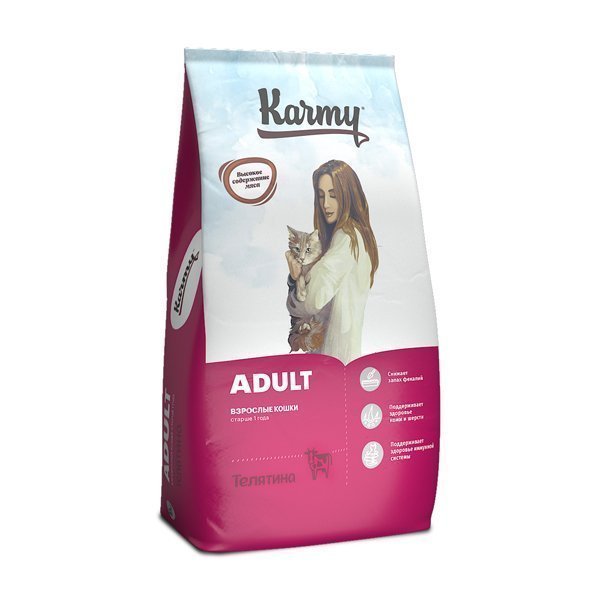 Karmy Adult Сухой корм для кошек Телятина