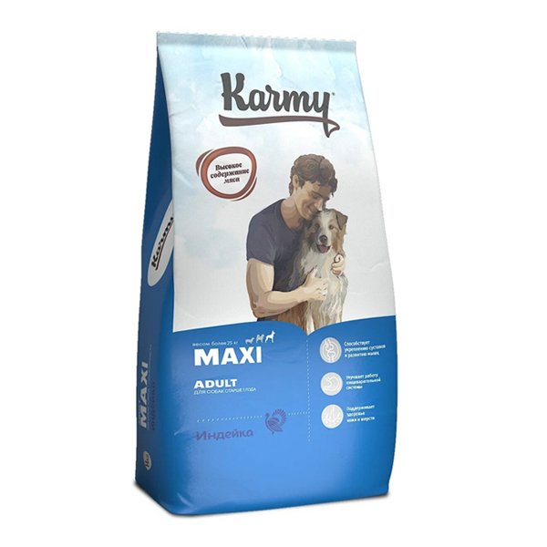 Karmy Maxi Adult Сухой корм для собак крупных пород с Индейкой