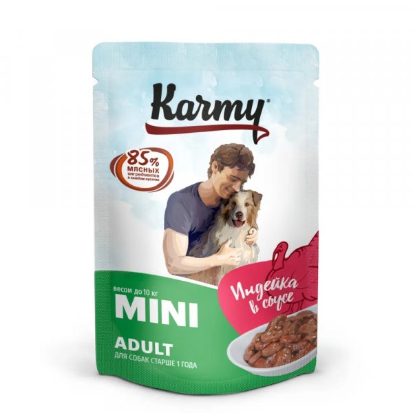 Karmy Mini Adult Влажный корм для собак мелких пород Индейка в соусе
