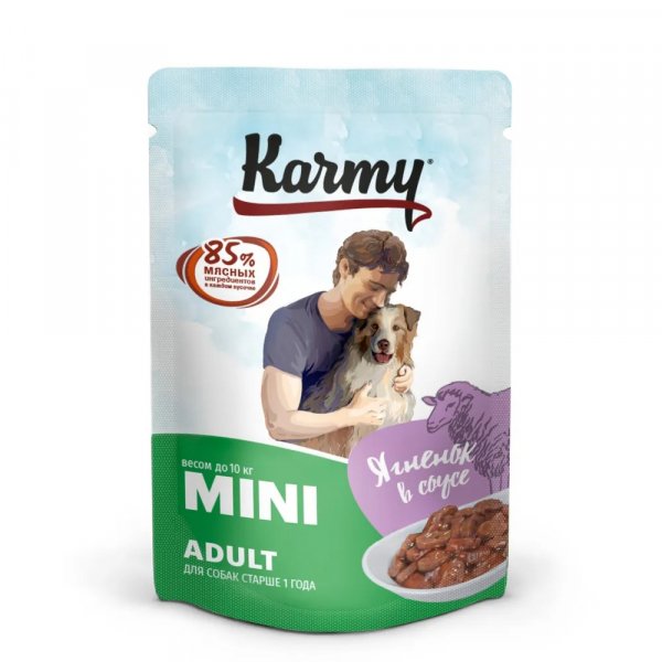Karmy Mini Adult Влажный корм для собак мелких пород Ягненок в соусе