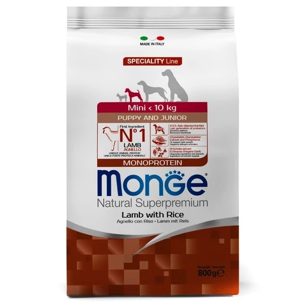 Monge Dog Speciality Line Monoprotein Сухой корм для щенков мелких пород из ягненка с рисом