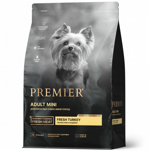 Premier Dog Adult Mini Сухой корм для собак мелких пород Индейка