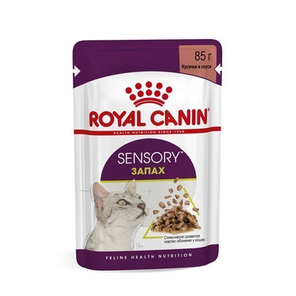 Royal Canin Sensory Smell Влажный корм для взрослых кошек стимулирующие обонятельные рецепторы кусочки в соусе