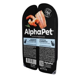 AlphaPet Superpremium Влажный корм для стерилизованных кошек в соусе Анчоусы и Креветки