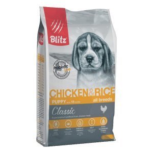 Blitz Classic Puppy Сухой корм для щенков всех пород Курица и Рис