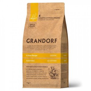 Grandorf Dog Mini 4 Meat Probiotic Сухой корм для собак мини пород 4 мяса с пробиотиками
