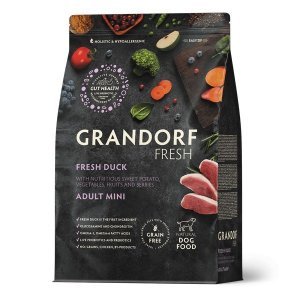 Grandorf Fresh Dog Adult Mini Duck&Sweet Potato сухой корм живыми пробиотиками для собак мелких пород с уткой и бататом