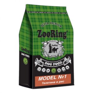 Zooring Model №1 Телятина и рис Сухой корм для стерилизованных и кастрированных собак всех пород
