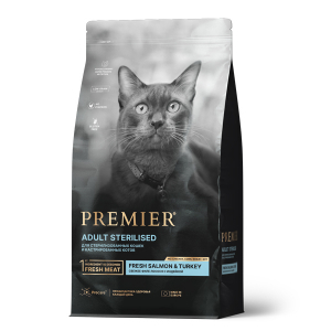 Premier Cat Adult Sterilised Сухой корм для стерилизованных кошек Лосось и Индейка