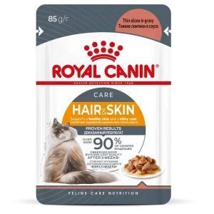 Royal Canin Hair&Skin Влажный корм для кошек Поддержка кожи и шерсти тонкие ломтики в соусе