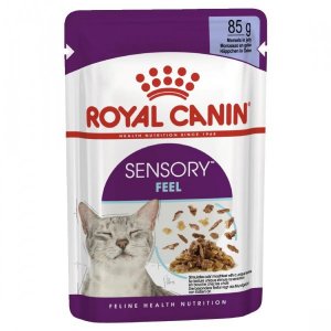 Royal Canin Sensory Feel Влажный корм для взрослых кошек стимулирующий рецепторы ротовой полости кусочки в желе