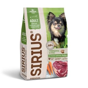 Sirius Сухой корм для собак малых пород Говядина и Рис