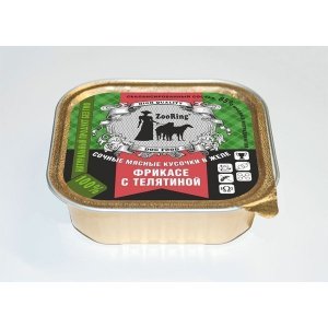 Zooring кусочки в желе для собак всех пород Фрикасе с телятиной
