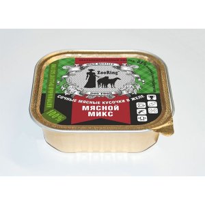 Zooring кусочки в желе для собак всех пород Мясной микс