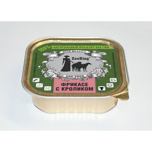 Zooring паштет для собак на основе натурального мяса Фрикасе с кроликом