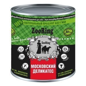 Zooring паштет для собак на основе натурального мяса Московский деликатес 