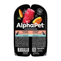 AlphaPet Superpremium Влажный корм для собак с чувствительным пищеварением в соусе Телятина и Тыква