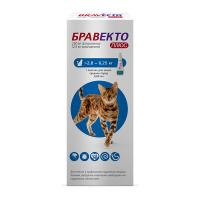 Бравекто DuAct капли от блох, клещей, гельминтов для кошек весом