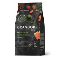 Grandorf Fresh Cat Adult Salmon&Sweet Potato сухой корм c живыми пробиотиками для взрослых кошек с филе лосося и бататом 