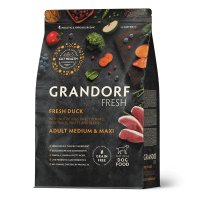 Grandorf Fresh Dog Med&Maxi Duck&Sweet Potato сухой корм для собак с живыми пробиотиками для средних и крупных пород с уткой и бататом