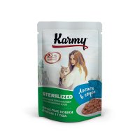 Karmy Sterilized Влажный корм для стерилизованных кошек Лосось в соусе