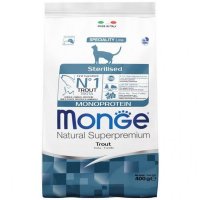 Monge Cat Monoprotein Sterilised Trout сухой корм для кошек для стерилизованных с форелью