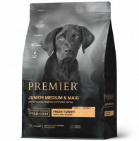 Premier Dog Junior Medium&Maxi Сухой корм для юниоров средних и крупных пород Индейка