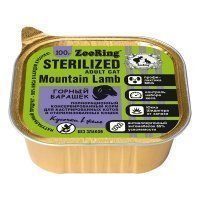 Zooring кусочки в желе с львинкой для стерилизованных кошек и кастрированных котов Горный барашек